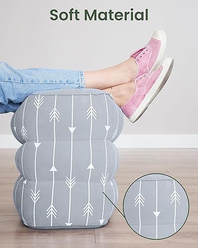 Miniatura 9 de Reposapiés inflable para viajes en avión, reposapiés de viaje en avión con altura ajustable para niños y adultos, bomba de aire portátil y bolsa de