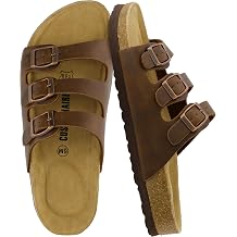 CUSHIONAIRE صندل Lela Cork Footbed مع + الراحة