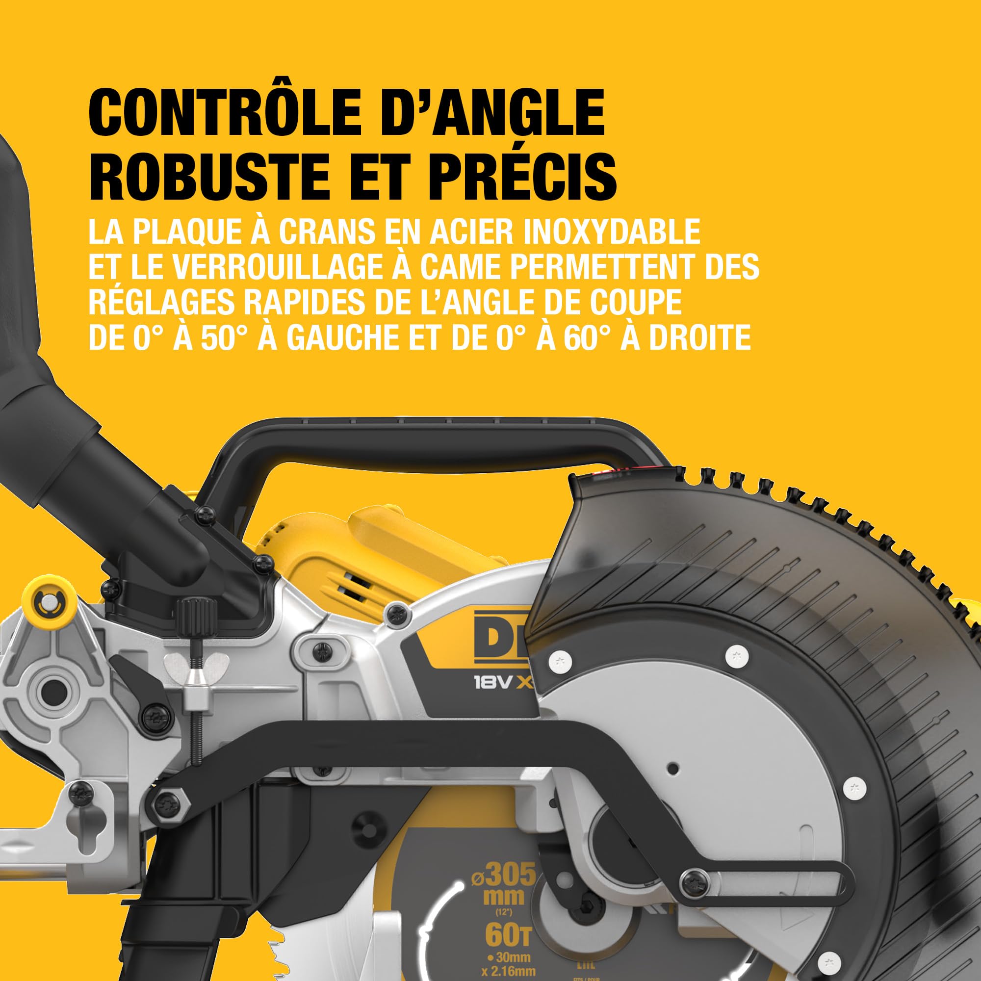 DEWALT Scie à onglet 18V XR 305mm, outil seulement, DCS782N-XJ