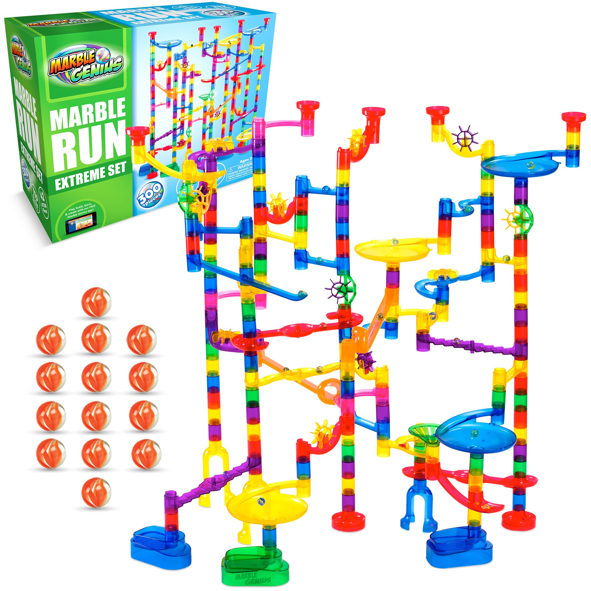 Amazon.com: Marble Genius Marble Run Extreme Set, STEM Toys & Maze
