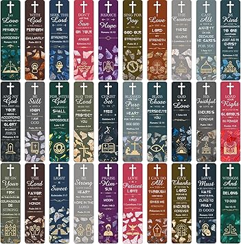amazon com 120 pieces bible verses bookmarks with hollow cross christian bookmarks for women inspirational book markers religious bookmarks gifts reading reward scripture church supplies 30 styles office products