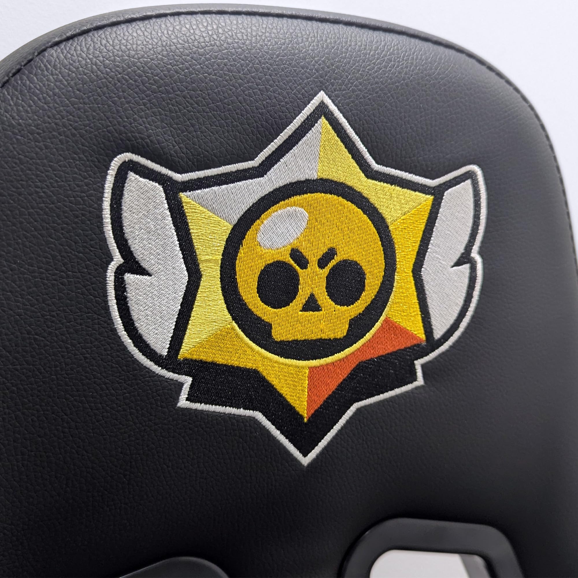 SUBSONIC Sedia Gaming Brawl Stars, Ergonomica da Ufficio, Nero, Similpelle, Braccioli 3D Regolabili, Altezza 46-56cm, Supporto Lombare, Carico Massimo 110kg