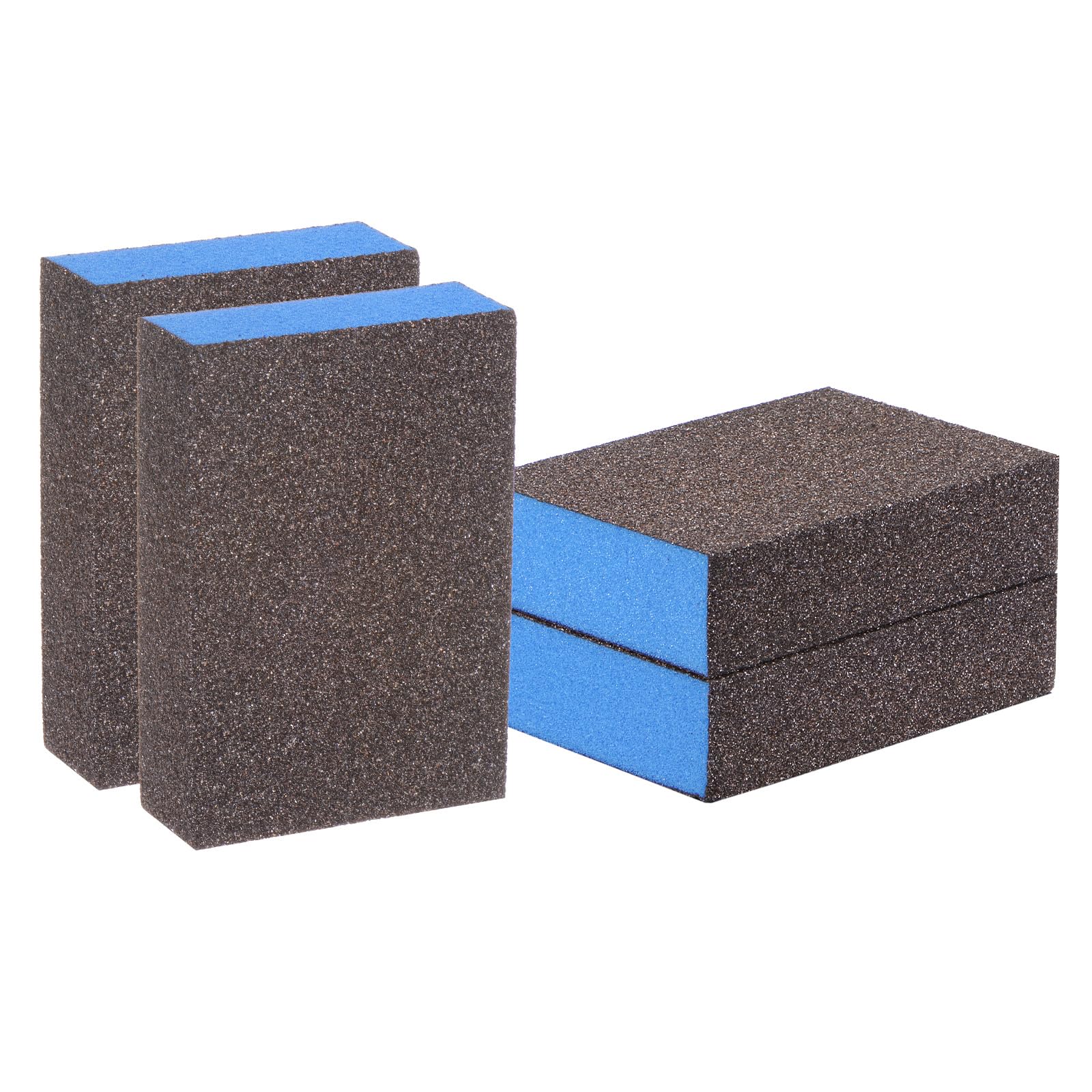 Lot De 4 Blocs éponges à Poncer Grain 1500 - Lavables Et Réutilisables, Pour Polir Métal, Bois, Plâtre, Coins Accessibles