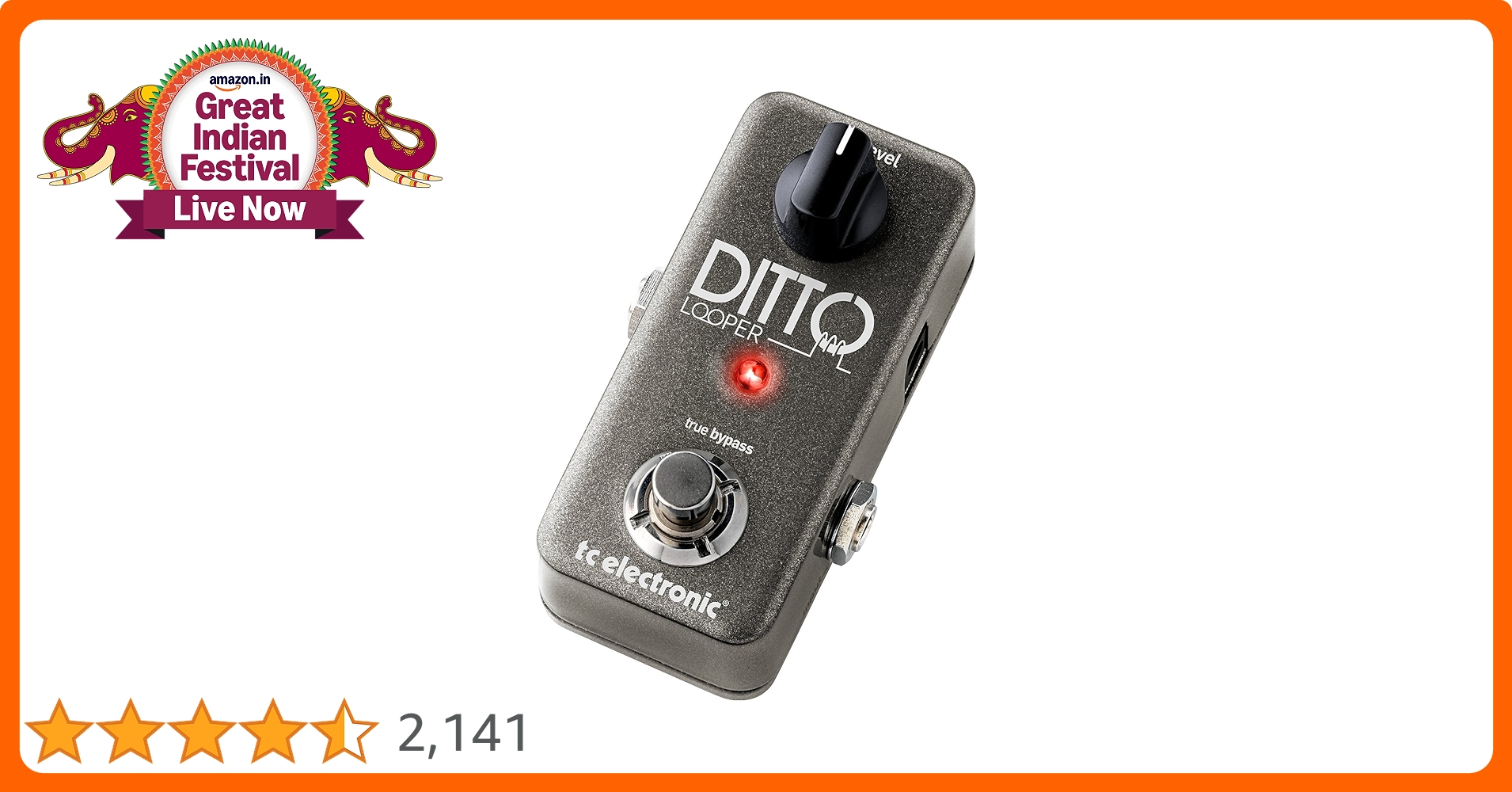 TC Electronic Ditto Looper Effect Pedal, Grey : Amazon.in