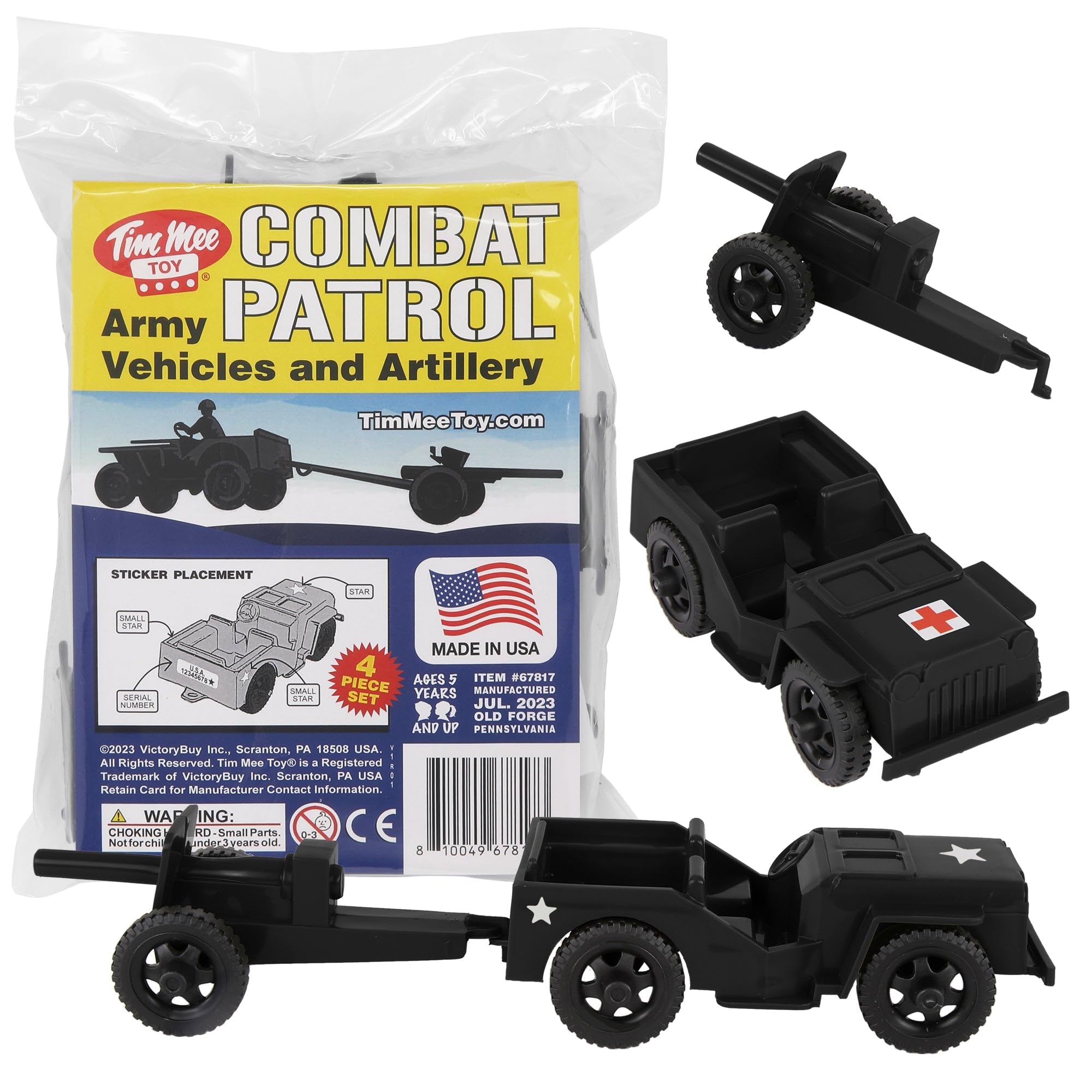 Amazon.com: TimMee Combat Patrol Willys & Artillery - Black 4pc
