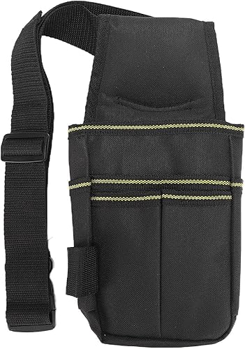 Miniatura 1 de Cyrank Bolsa de herramientas de tela Oxford, mini organizador con clip para cinturón, bolsa multifuncional portátil para cinturón para electricista,