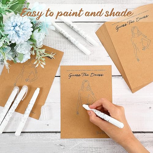 Miniatura 10 de Geyoga Juego de 30 juegos de despedida de soltera para invitados, incluye 30 tarjetas de juegos de ducha de boda de 5 x 7 pulgadas y 30 lápices de