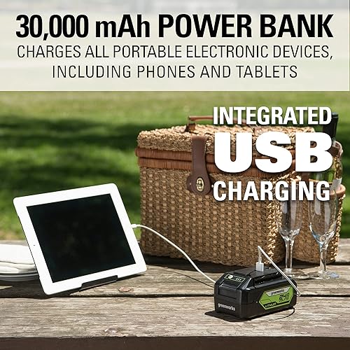 Miniatura 13 de Greenworks 48V (24V x 2) 21" Brushless Cordless (Self-Propelled) Lawn Mower (LED Headlight), (2) 5.0Ah Batteries and Dual Port Rapid Charger