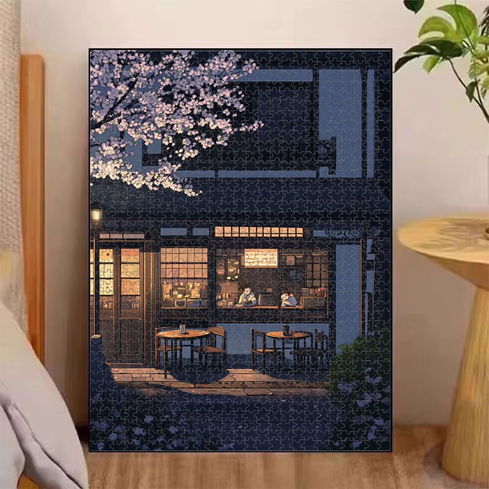 4000 elementów, puzzle dla dorosłych, drzewo i widok ulicy, drewniane puzzle 1T#2370 | Drewniana konstrukcja, precyzyjne cięcie, jasne kolory, statyczne hobby, relaks, dekoracja domu, prezent, 105 x 147 cm