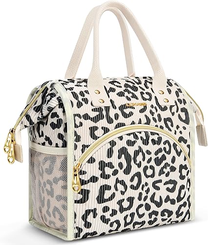 Miniatura 20 de Bolsa de Almuerzo para Mujeres Aislada Caja de Almuerzo de Apertura Amplia Bolsa Tote de Almuerzo Portavasos Grande Organizador Térmico de Violeta