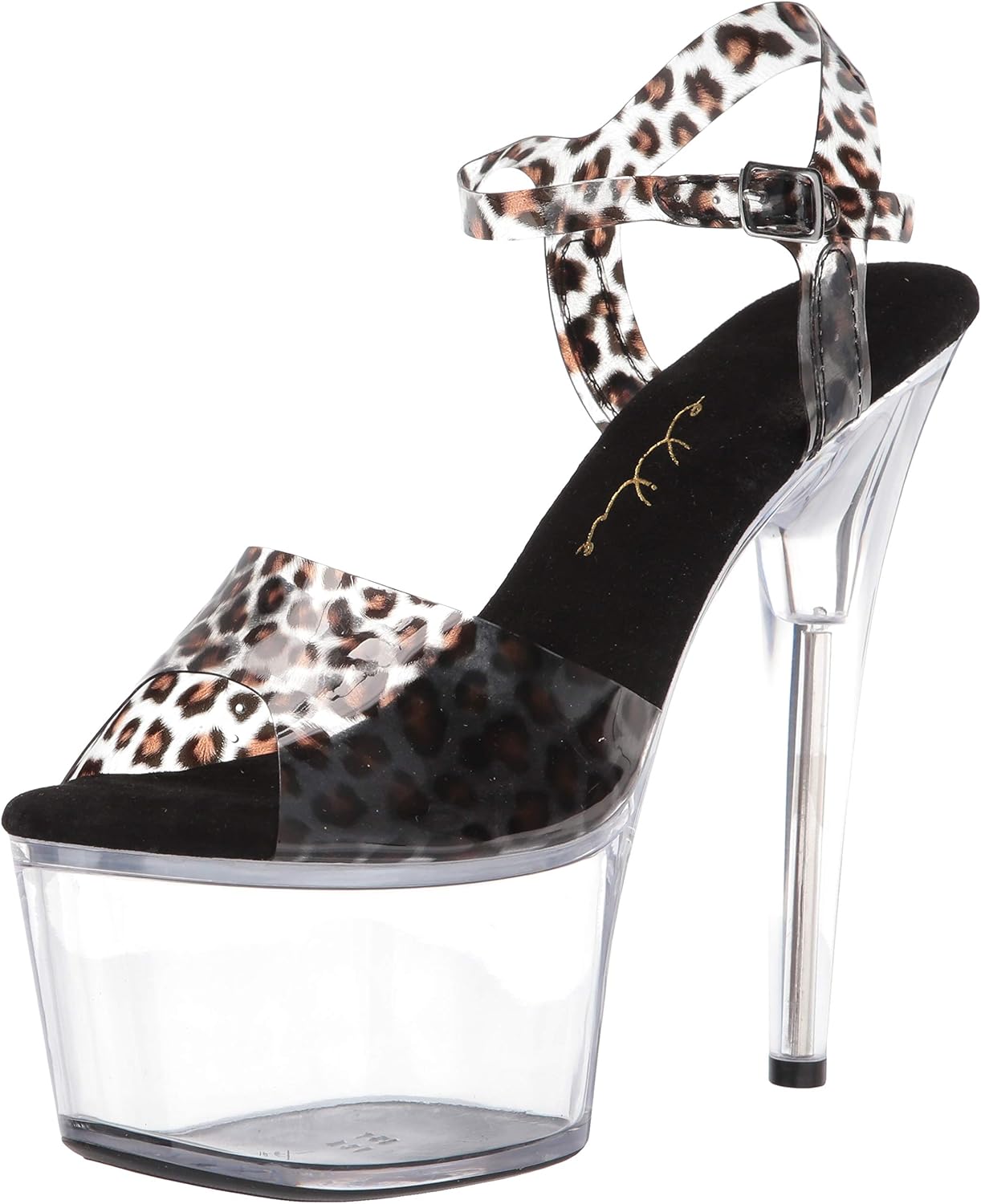 Ellie Shoes Women's Stiletto Sandal Heeled, Leopard, 6