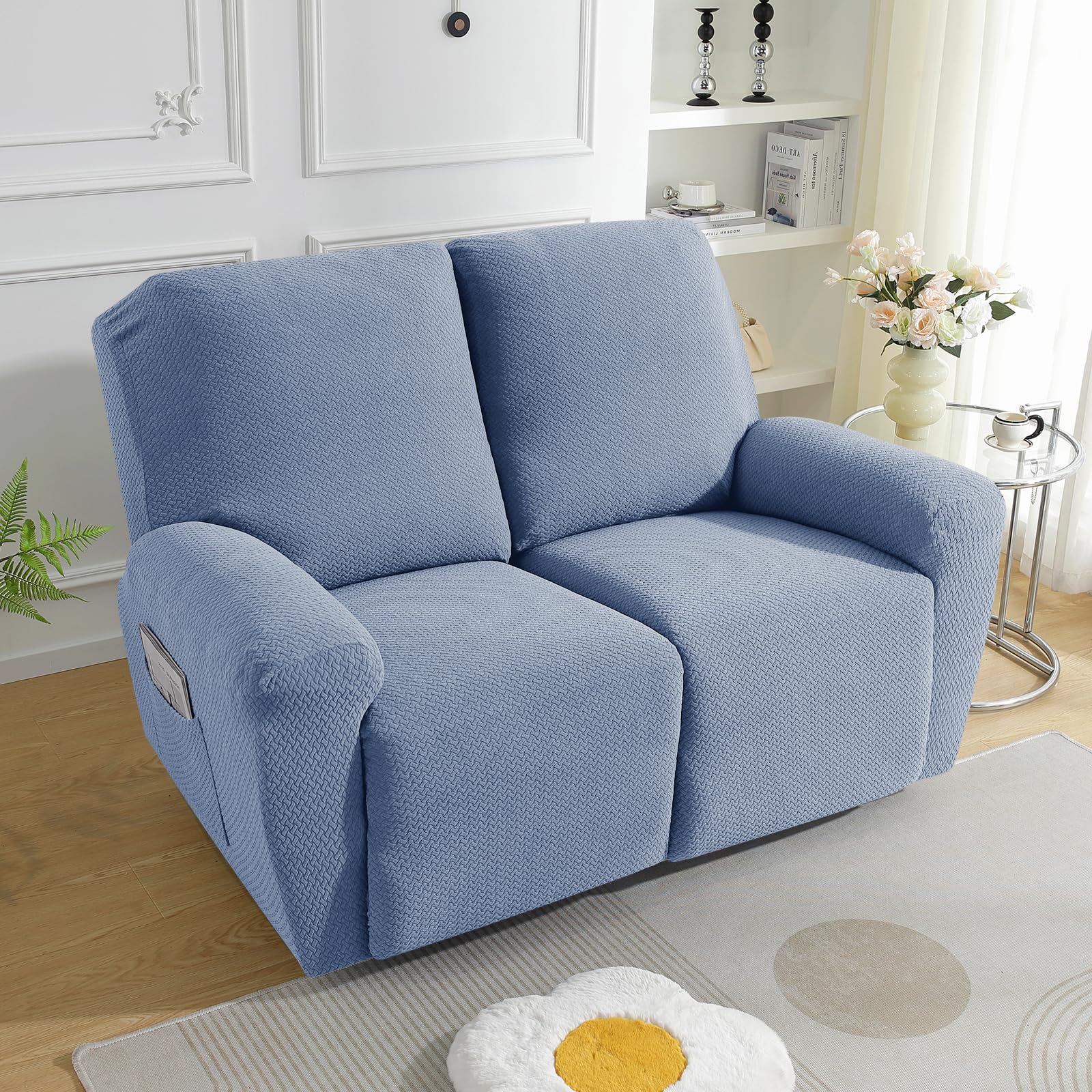 Recliner Couch Covers With Cup Holders FURNIMAT 6-Piece Loveseat