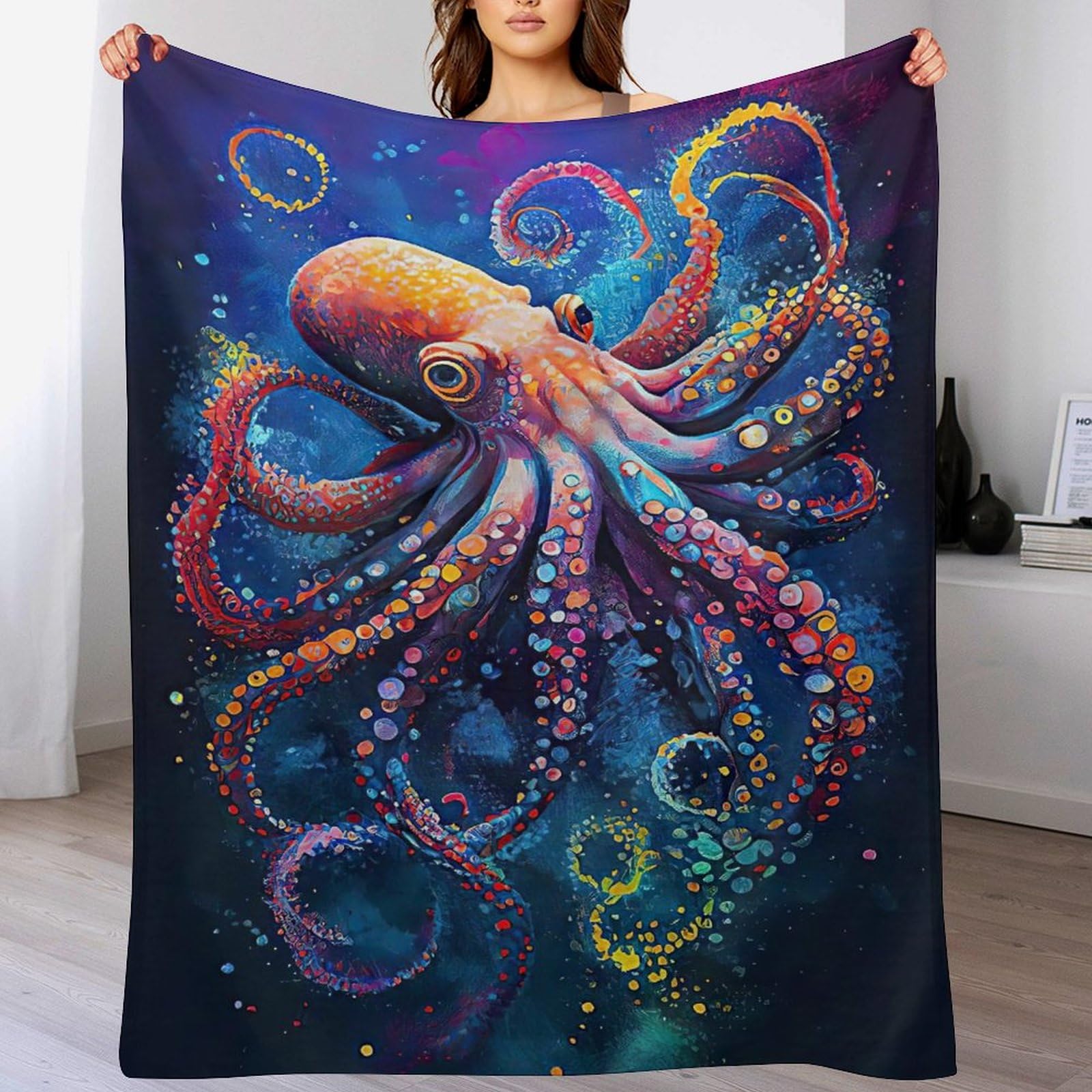Couverture en pieuvre super douce avec flanelle haut de gamme