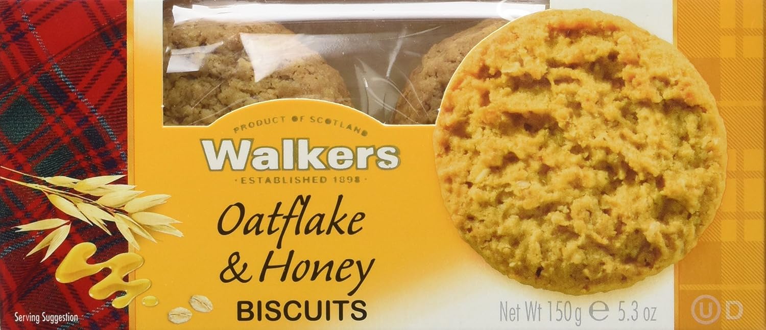 Walkers Shortbread Oatflake and Honey Biscuits (Pack of 6) Amazon.co