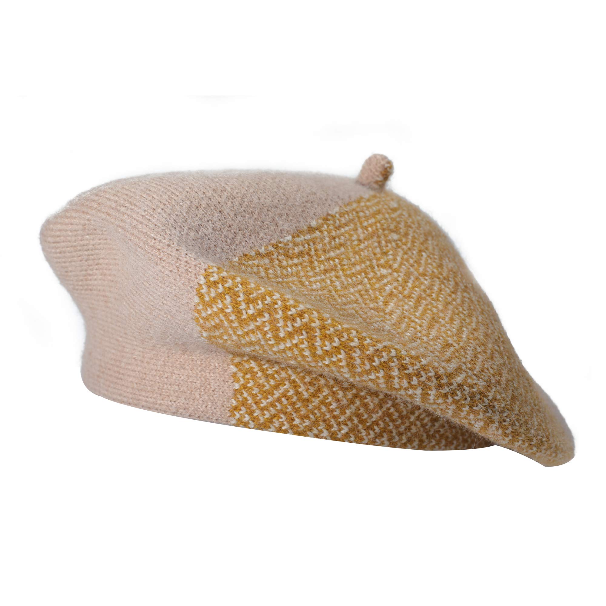 ZLYC Damen Winter Baskenmütze Klassischer Baskenmütze Druck Weich Warm Französisch Hut