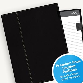 Blue Sky Professional Padfolio: Comprehensive Portfolio and Efficient Document Organizer, Ideal Business Accessory for Modern Professionals, 9.5 x 12