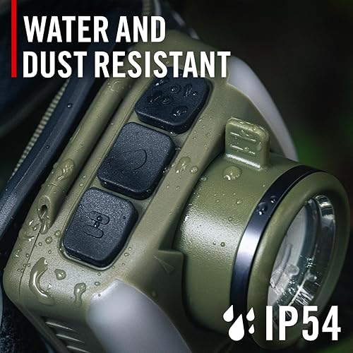 Miniatura 9 de Coast FL97R - Linterna frontal LED recargable de 1200 lúmenes con control por voz con Pure Beam Spot & Flood, iluminación ARC, modos de color rojo y