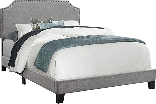 Miniatura 3 de Monarch Specialties Bastidores de cama, matrimonial, gris