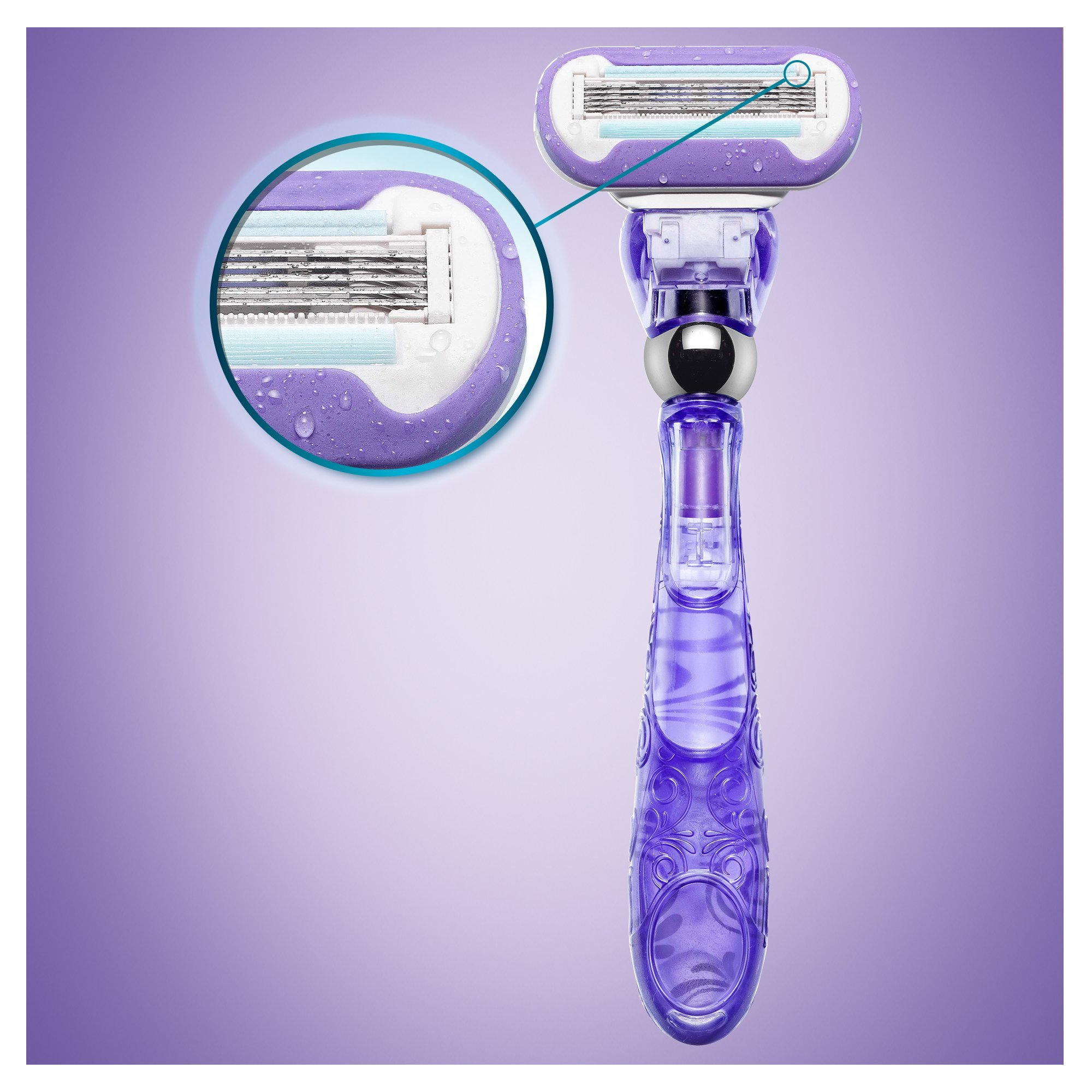Gillette Venus Extra Smooth Swirl Rasoir Femme, 3 recharges