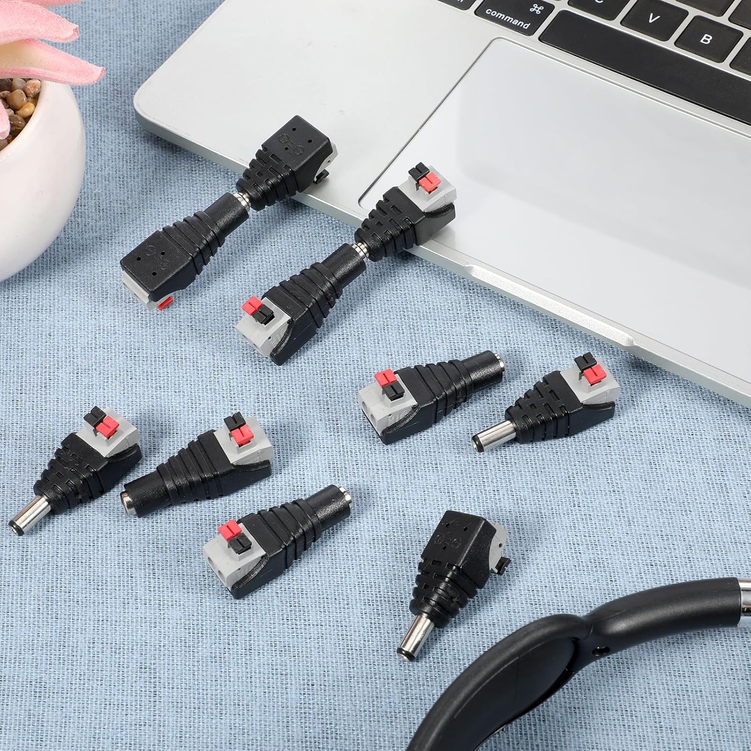 RCAからスピーカーワイヤーアダプター、10個パックのスピーカーフォノワイヤーケーブルからオーディオオスメスRCAコネクタアダプター