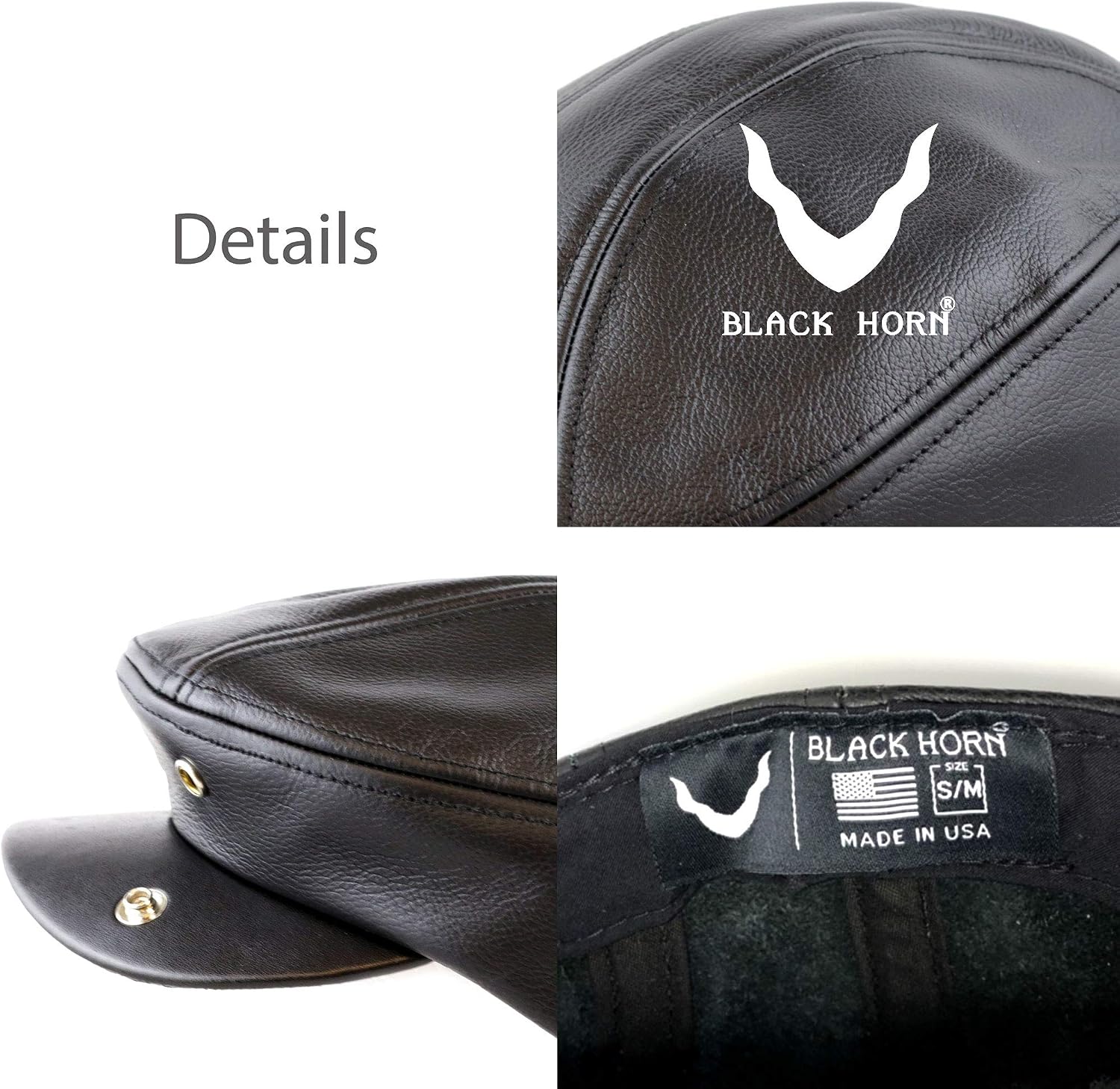 The Hat Depot - Made in USA Proudly Premium Quality Genuine Leather Gatsby Ivy Soft Ascot Hat