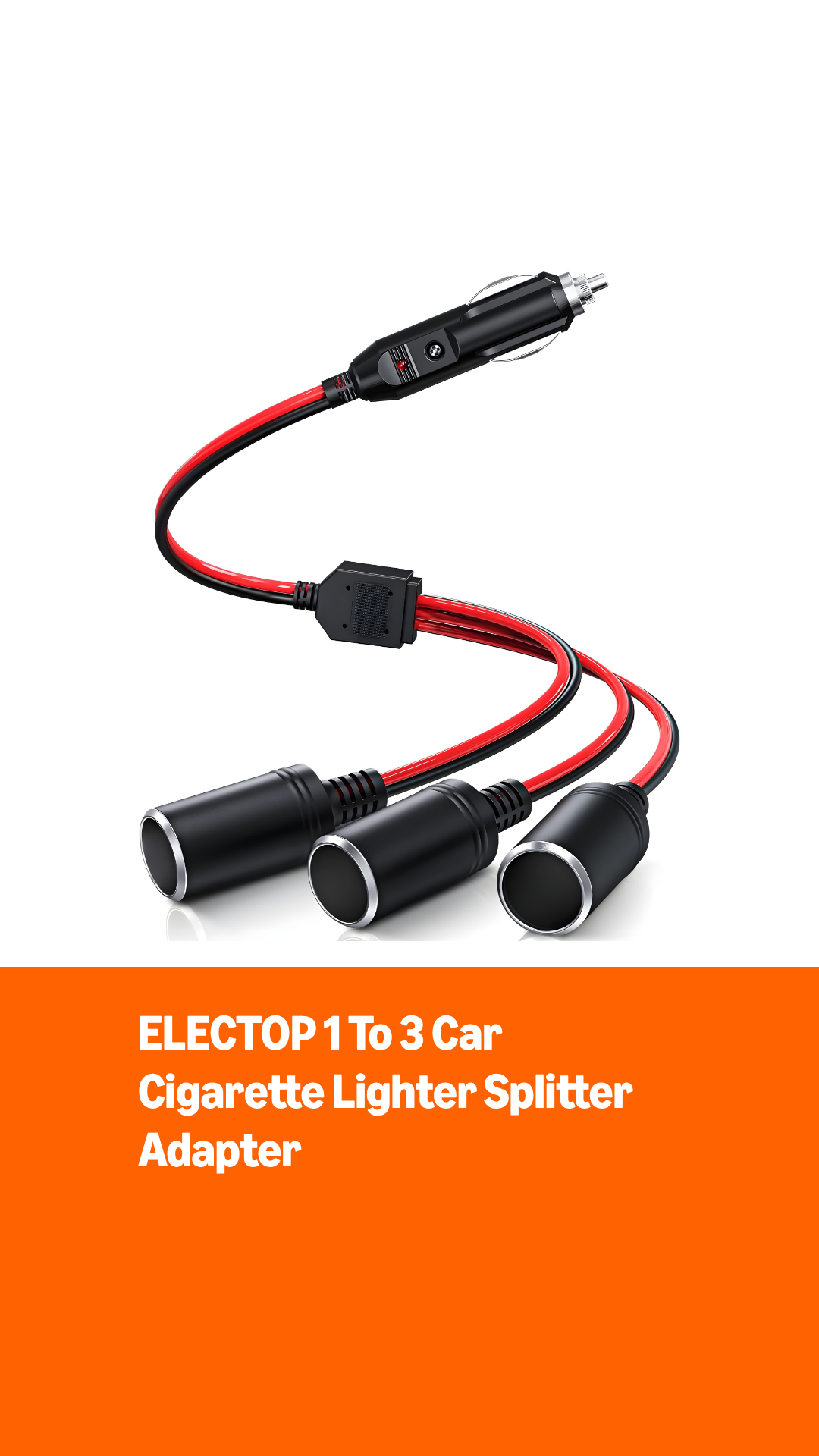 car cigarette socket splitter CableVantage 12V Double Power Dual Lighter Plug Adaptor Charger Car Mounted Cigarette Lighters Plug Splitter Herfair Car Cigarette Lighter Splitter,2-Socket