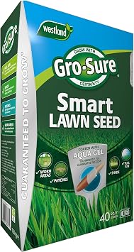Westland GRO-Sure Aqua Gel Coated Smart Grass Lawn Seed, 40m2 1.6 kg