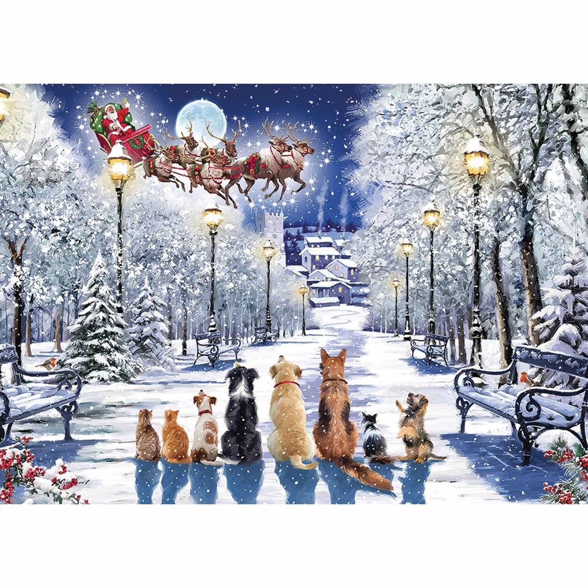 Otter House Gift Jigsaw Puzzle 1000 Piece - Watching The Sleigh, Multicolor, 680 X 480 Mm - Image 3