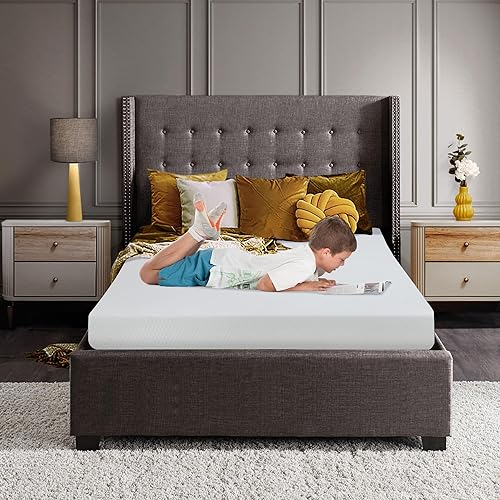 MKDLUFEI Colchón de gel de 6 pulgadas, colchón de espuma viscoelástica de firmeza media, certificado CertiPUR-US, colchón de cama individual para