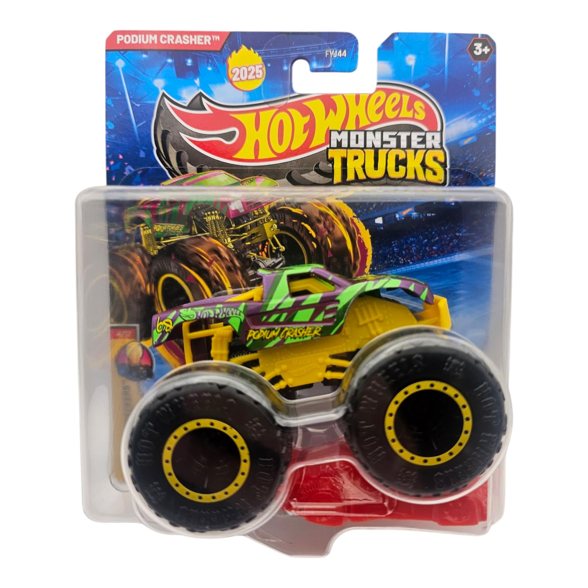 Hot Wheels Monster Trucks Podium Crasher, 2025 Edition, Die-Cast Vehicle