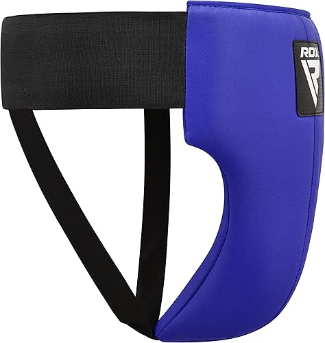 Miniatura 23 de RDX Protector de ingle para boxeo, Muay Thai, Kickboxing y entrenamiento de MMA, equipo de cuero Maya Hide Abdo para artes marciales, protector Rojo