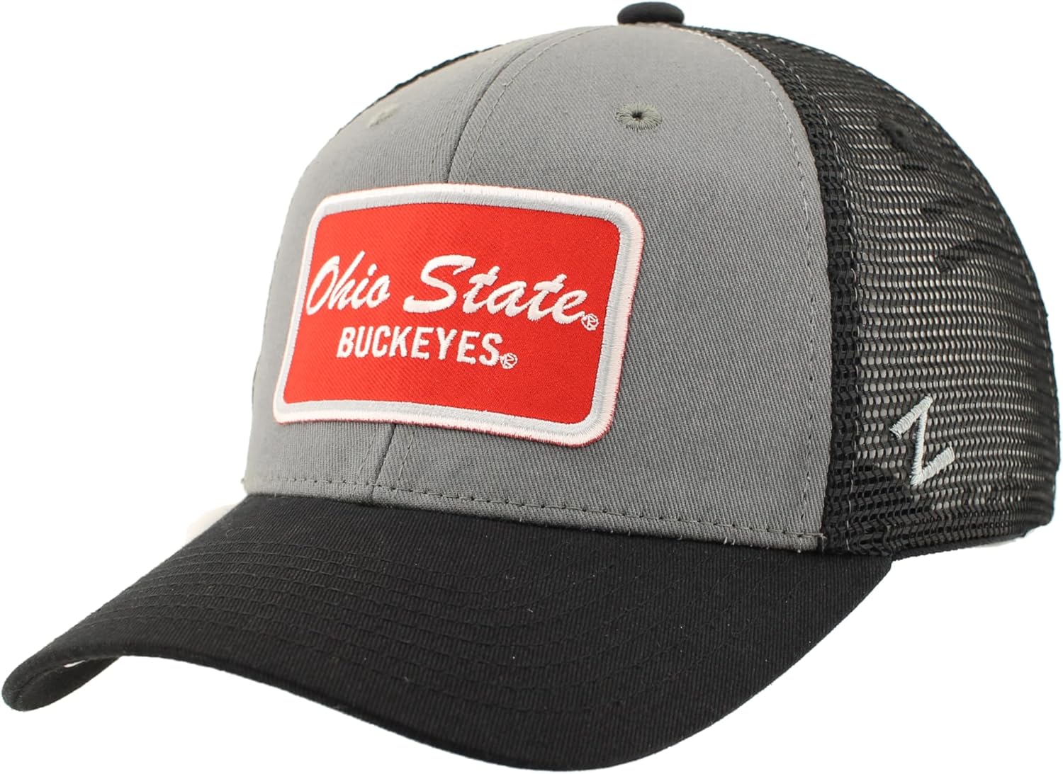 Ohio State Buckeyes NCAA Officially Licensed Snapback Hat Big Rig Patch Black Gray Brick