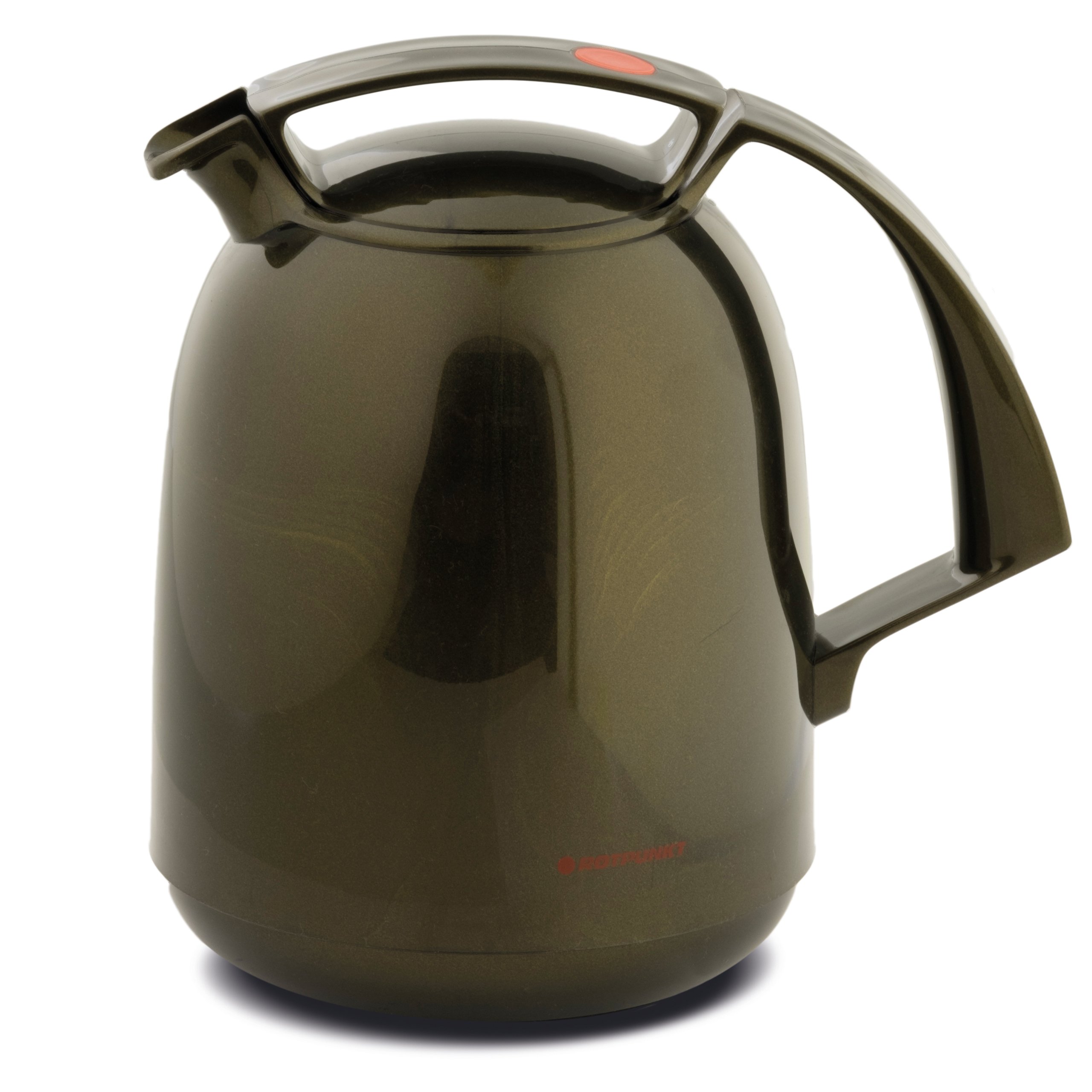 ROTPUNKT Pichet isotherme 810 FAY 1,0 l | Couvercle à visser à deux fonctions | Sans BPA – Boisson saine | Fabriqué en Allemagne | Chaud + froid | Insert en verre | Black Honey