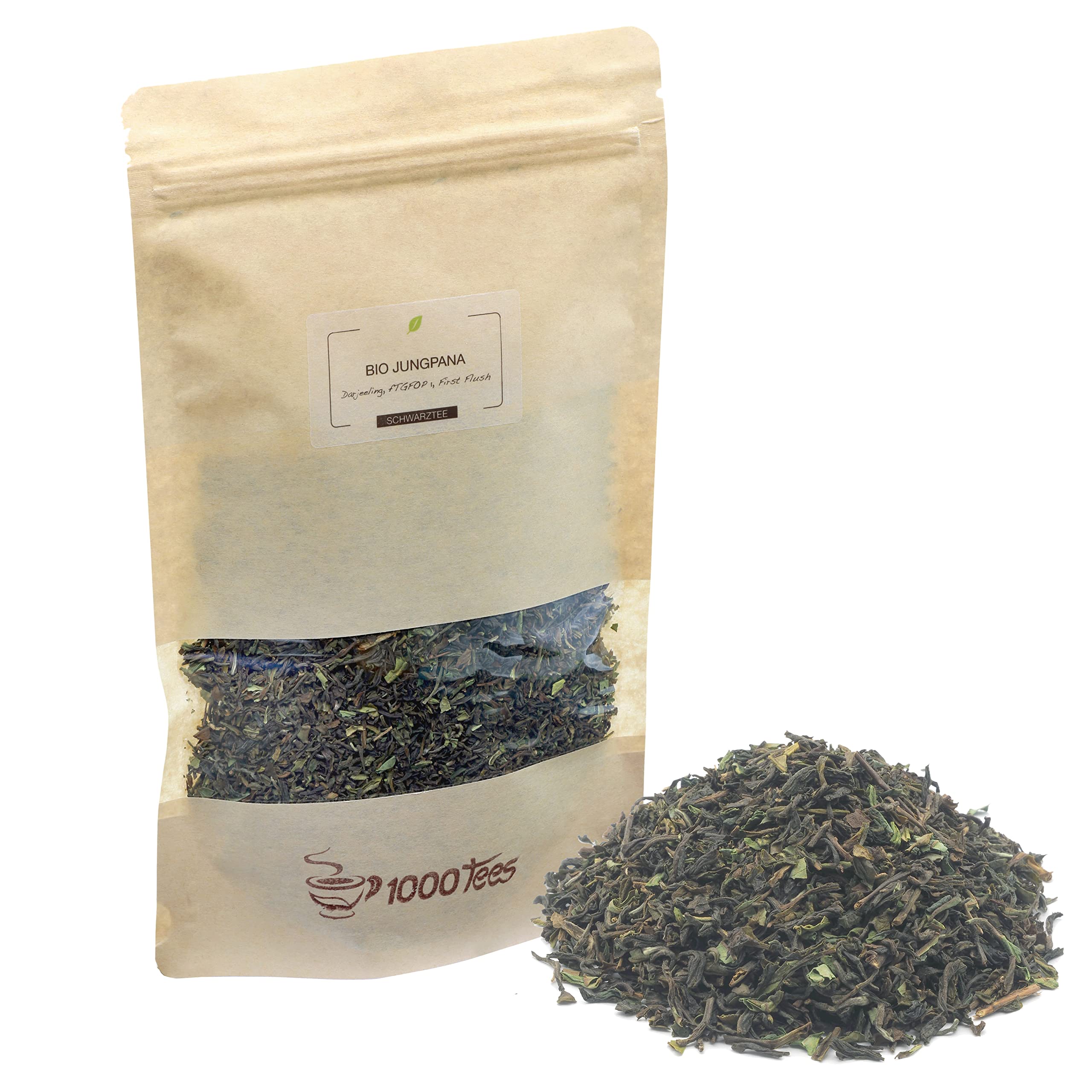 Schwarztee BIO Jungpana First Flush aus Darjeeling, mild, blumig, frisch abgefüllt
