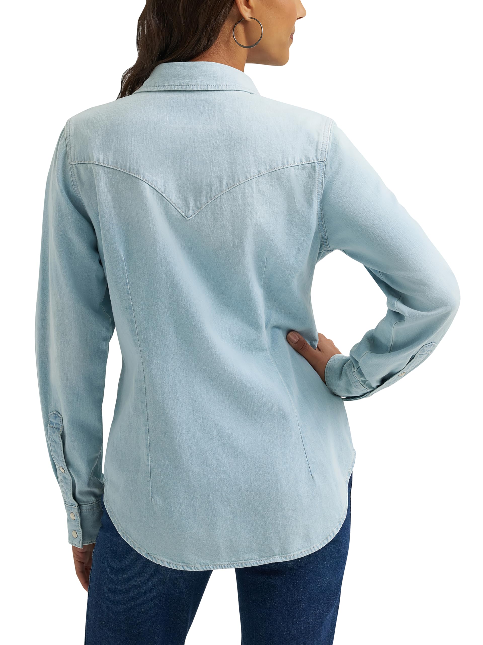 Wrangler Long Sleeve Western Snap Shirt Chemise Western à Manches Longues Femme (Lot de 1)