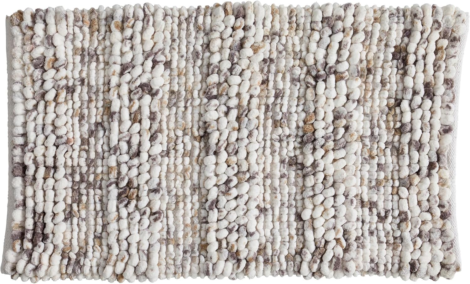 Luxury Plush Bath Rugs, Ultra Soft and Absorbent Microfiber Chenille Bathroom Rugs, Bathroom Mats for Tub and Shower, 20" x 30", Grey and Brown