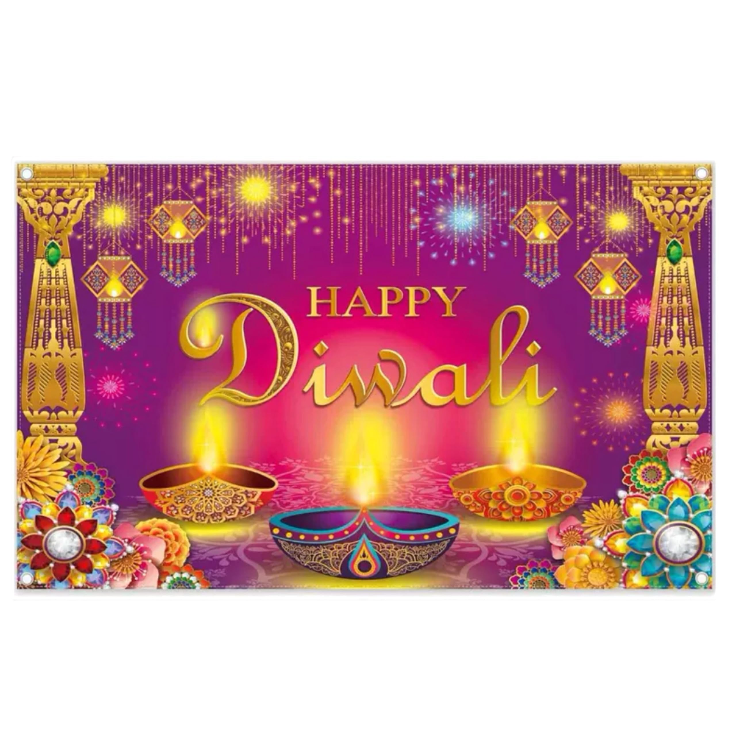 eBoutik, Happy Diwali Photography Background Décor Indian Festival Of Light Decorations, Navratri Wedding Decoration