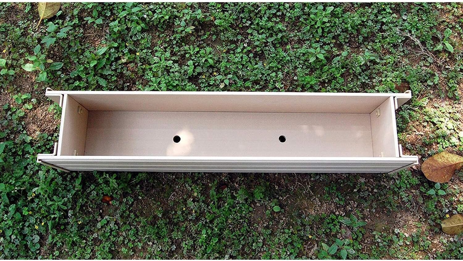 HomeStock Rectangular Window Box Planter 36" - Durable Outdoor Flower Herb Planter - Hanging Window Container