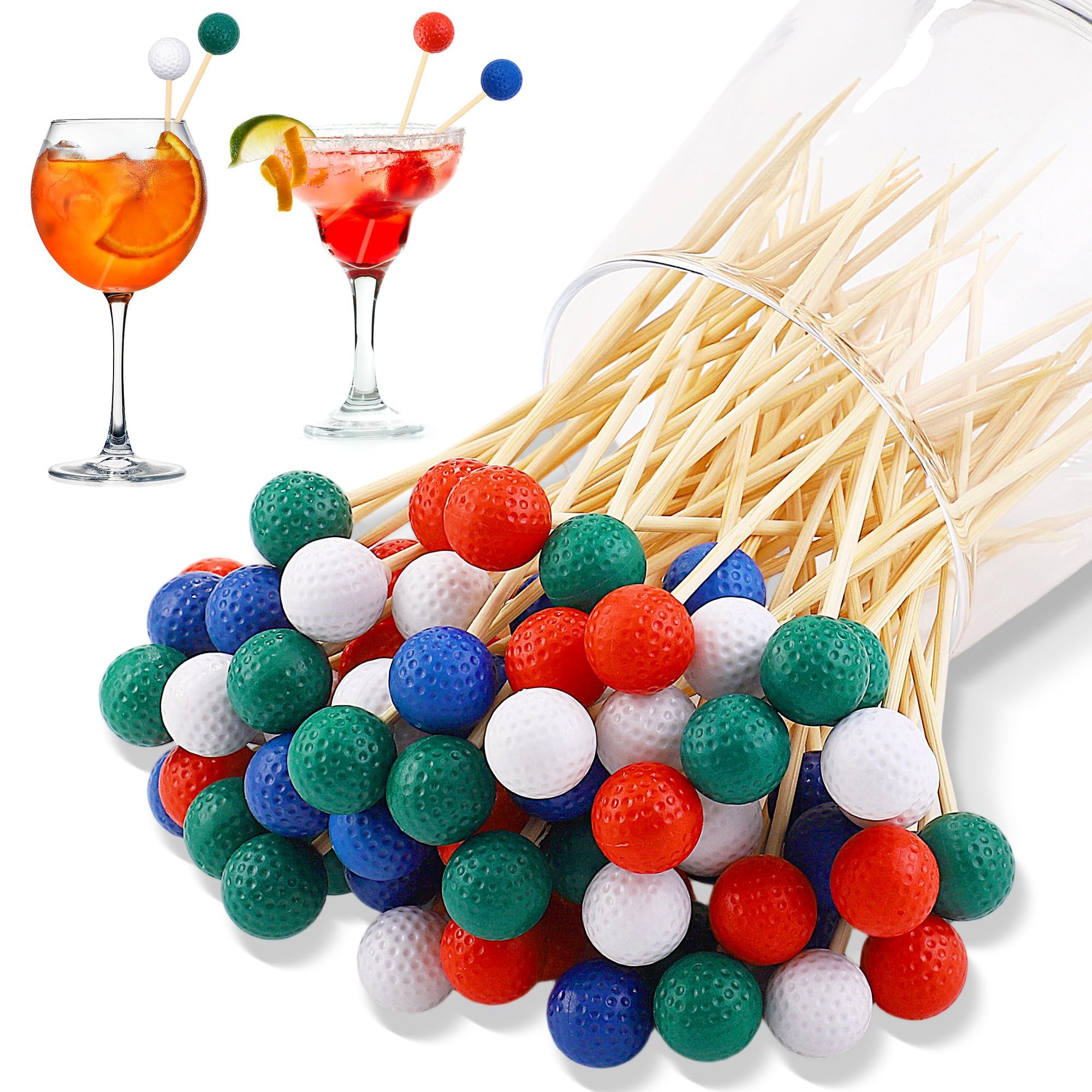 Pics à cocktail de golf de 11,9 cm pour éviter les doigts gras aux apéritifs
