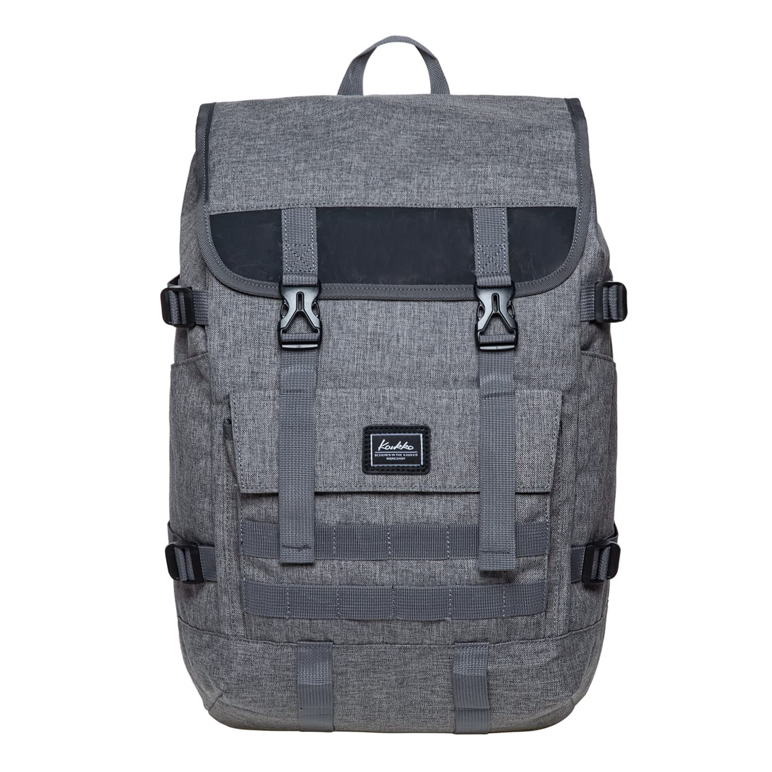 KAUKKO Mochila unisex para estudiantes de 17 pulgadas para portátil de 15 pulgadas, mochila informal, mochila para senderismo, 47 cm, 22,4 L, (caqui) (Naranja) - EP5AApricot — view 26