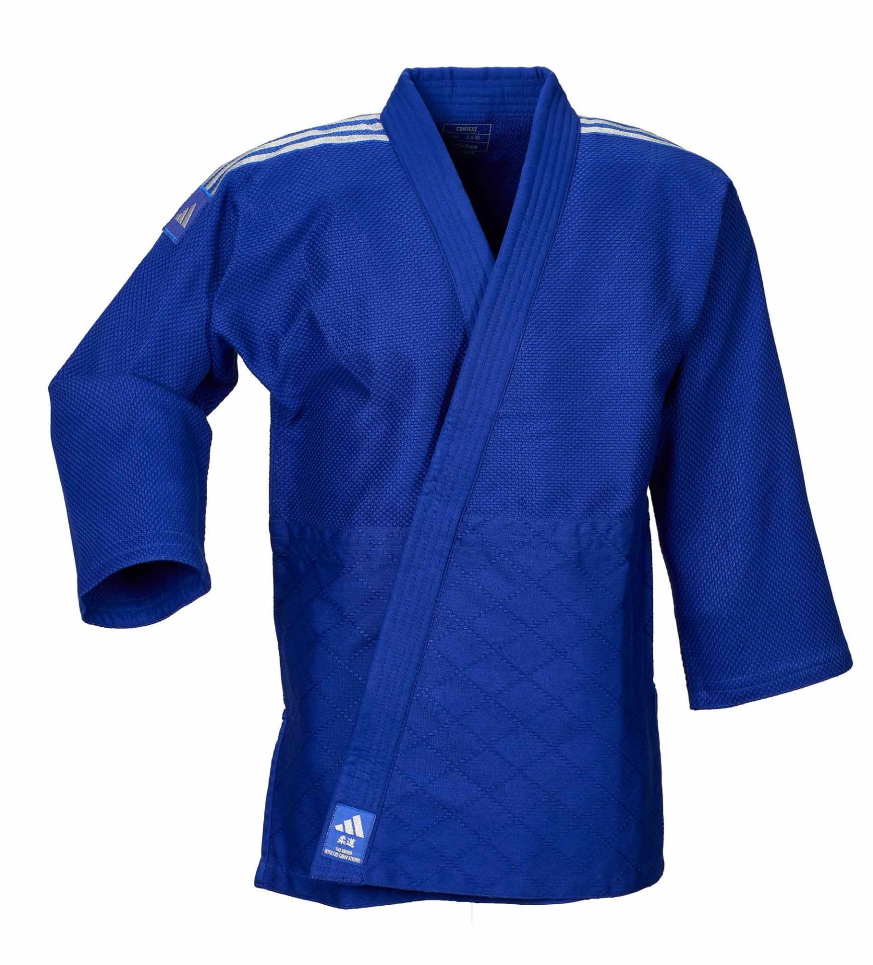 adidas Judoanzug J650 Contest Judo-GI 650g/qm Körpergröße 150-205 cm Weiß Blau
