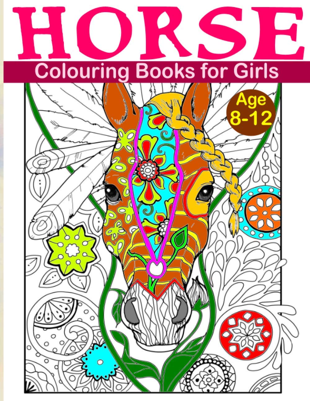 Horse Colouring Books for Girls Age 8-12: Wonderful World of Horses Coloring Book with 30 Horses to Paint - Horse Lovers Coloring Book (Cute Animal Coloring Books for Girls Ages 8-12)