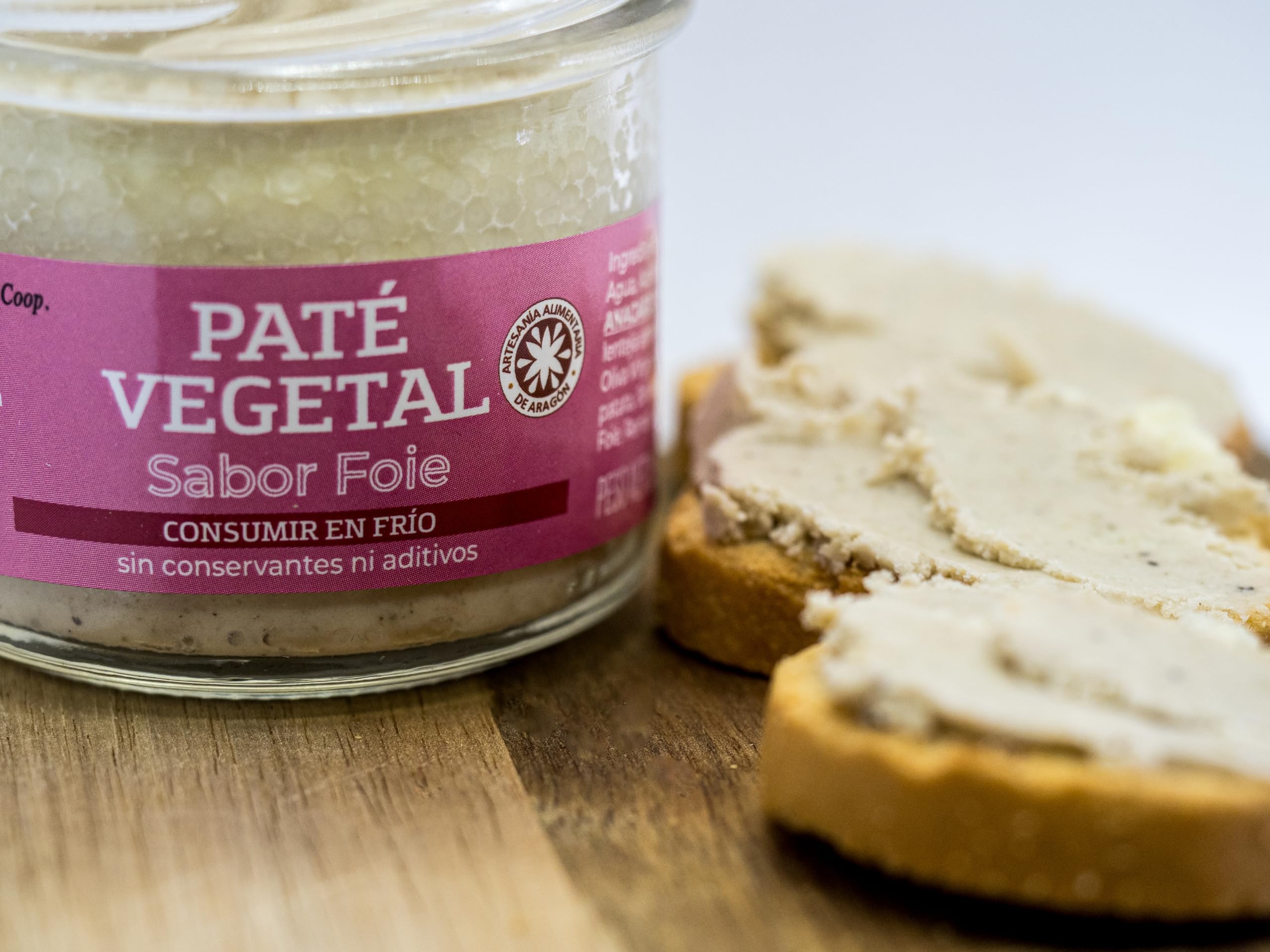 Paté Vegetal Sabor Foie y Chorizo - Pack 2 Unidades - 100% Vegano - Aceite de Oliva Virgen Extra