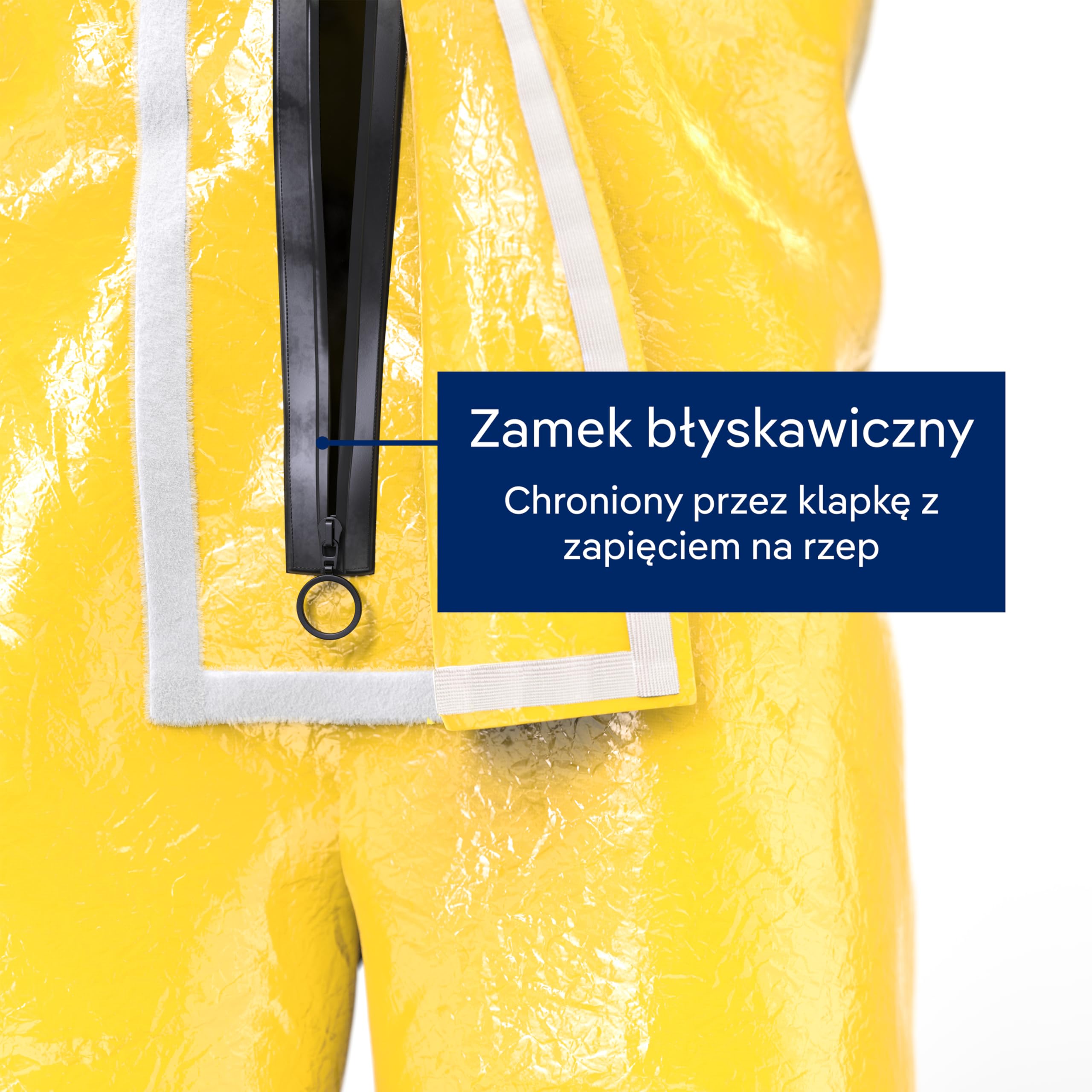 Dräger SPC CPM 4400 kombinezon przeciwwybuchowy, kombinezon z kapturem i wysoka ochrona chemiczna, kombinezon OOE dla przemysłu, stref biohazard i malarzy, UE: 2016/425 - Typ 3-6, Żółty, Rozmiar L