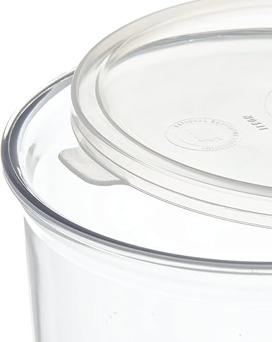 Miniatura 3 de Recipientes Carlisle de color liso, de forma redonda, con tapas, capacidad de 1,24cuarto de galón, Transparente, 12