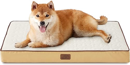 Bedsure Cama ortopédica para perros medianos, camas para perros de espuma viscoelástica, cama para mascotas de 2 capas gruesas con funda extraíble disponible en Yaxa Colombia