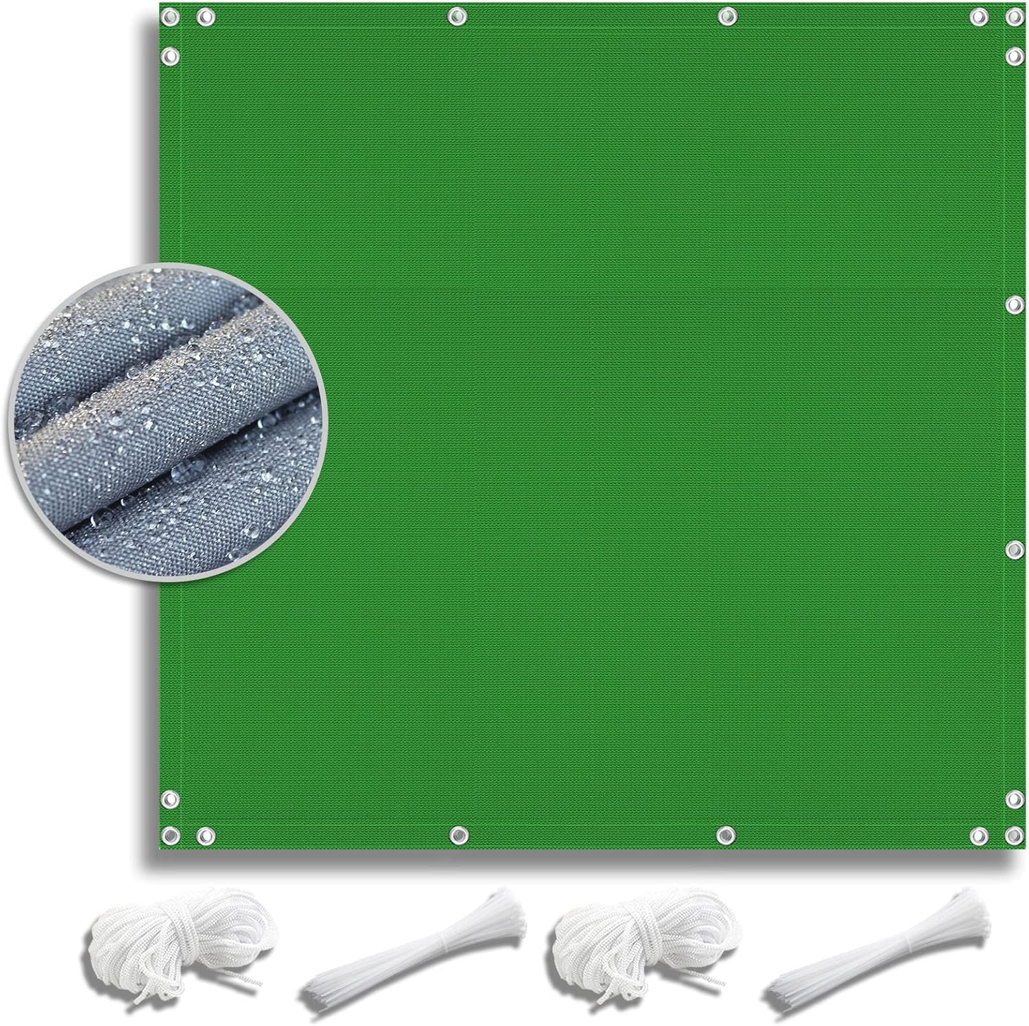 Green Shade Cloth for Patio 3.28’x5.25’. Apply toWindbreak Terrace 165g/㎡ Shade Cooling, Uv Protection Includes: Rope and Cable Ties of Fence Privacy (We Customize)