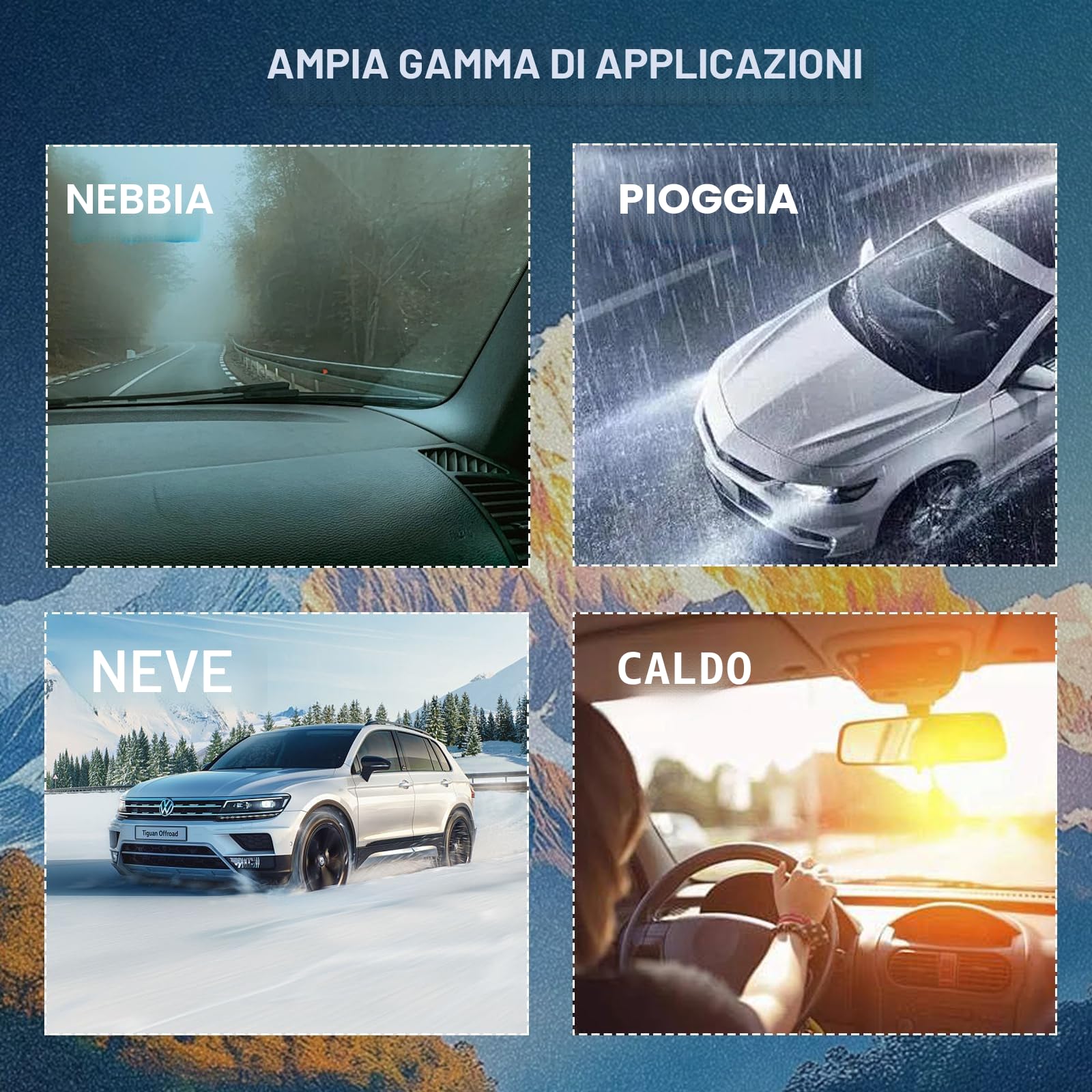Stufetta Portatile per Auto 12V – Termoventilatore 2-in-1 Riscaldamento/Raffreddamento, Stufetta 12V per Auto 200W, Riscaldamento Rapido 5s, 360° Rotante per Sbrinamento Parabrezza