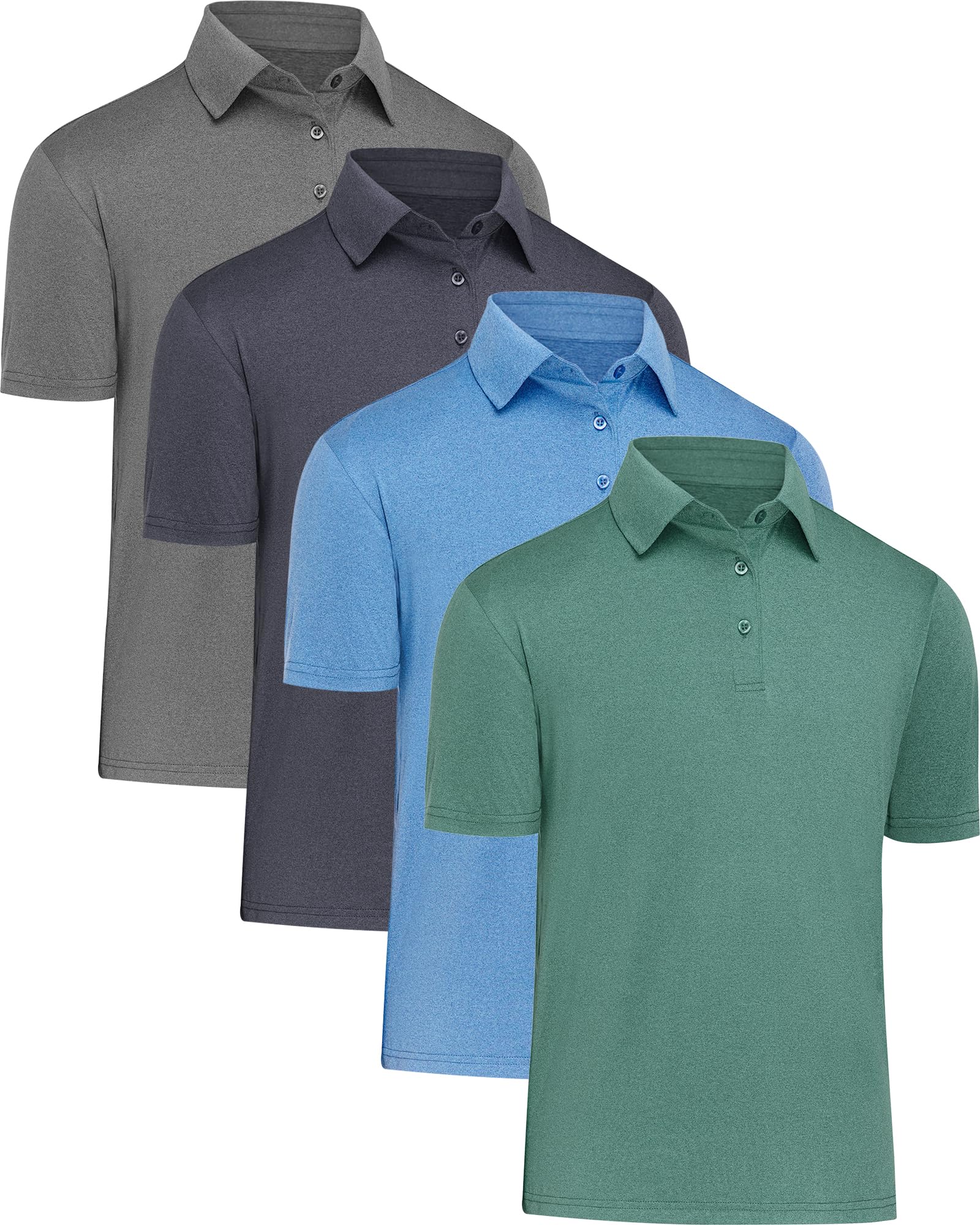 MLYENX Polo Shirts for Men Quick-Dry Athletic Golf Polo Casual Short Sleeve Moisture Wicking Shirts
