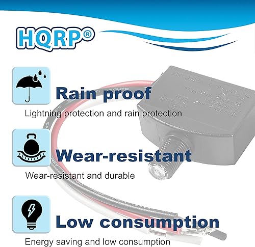 Miniatura 5 de HQRP Paquete de 2 interruptores de luz LED con sensor de fotocélula para interiores y exteriores, compatible con Zing Ear SNR-100WF Sensor